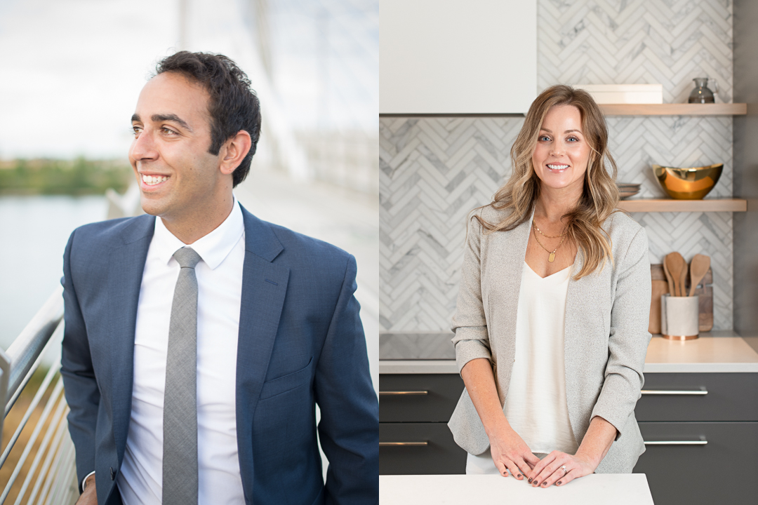Two headshots of business professionals